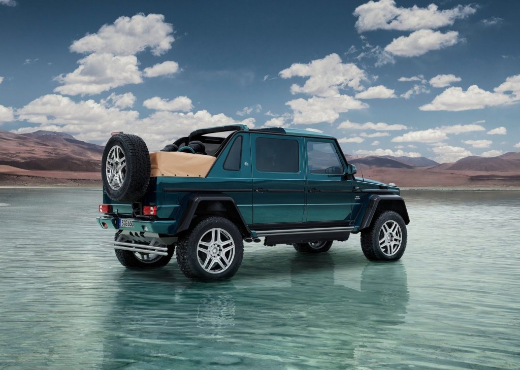 An image of a Mercedes-Maybach G650 Landaulet parked outdoors.