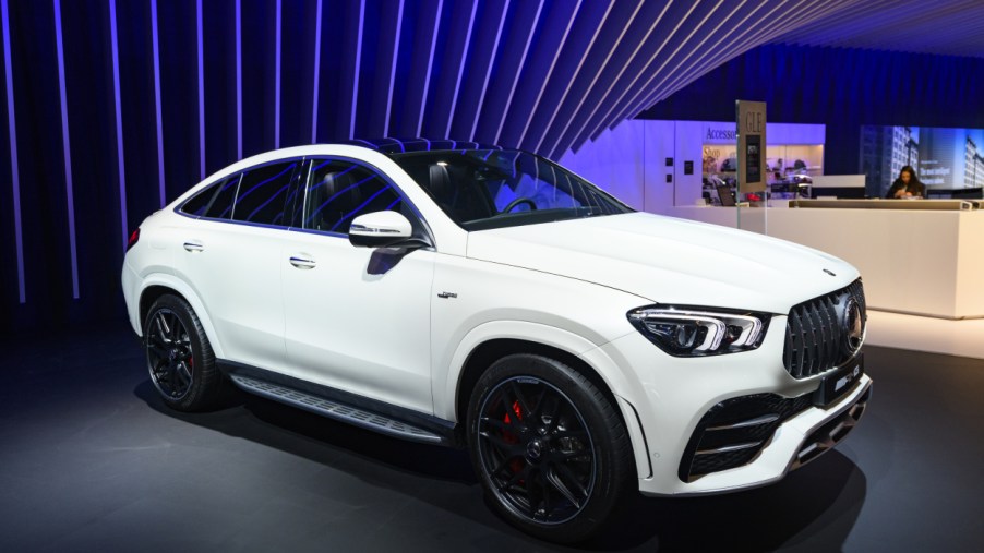 A Mercedes-Benz GLE on display at an auto show
