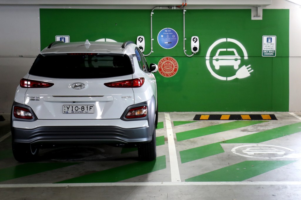 The reliable Hyundai KONA electric car plugged in