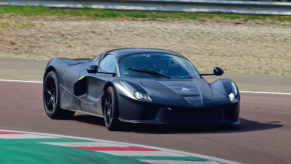 An image of a Ferrari prototype out on track.