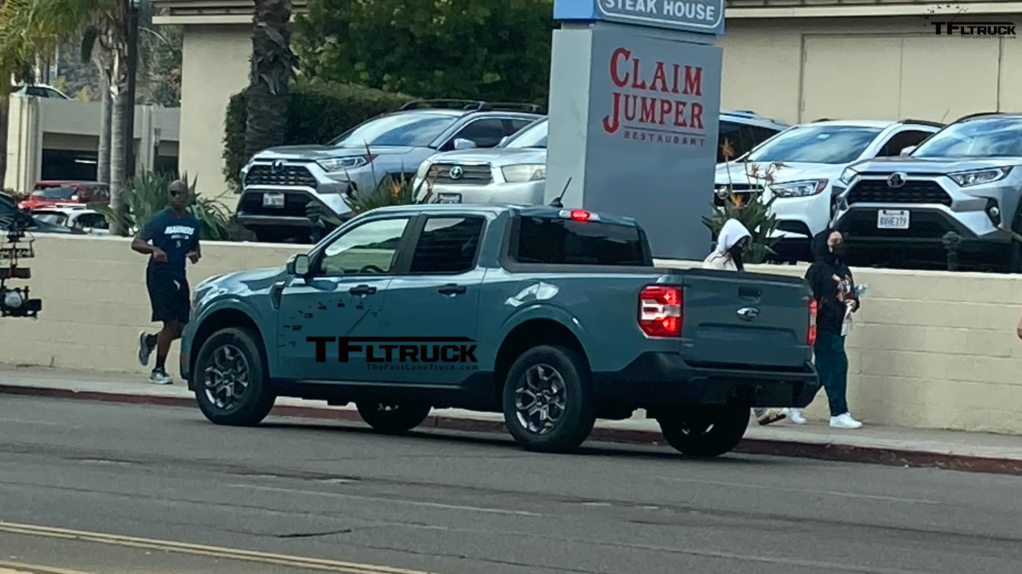 An image of the upcoming 2022 Ford Maverick spotted out on the road.