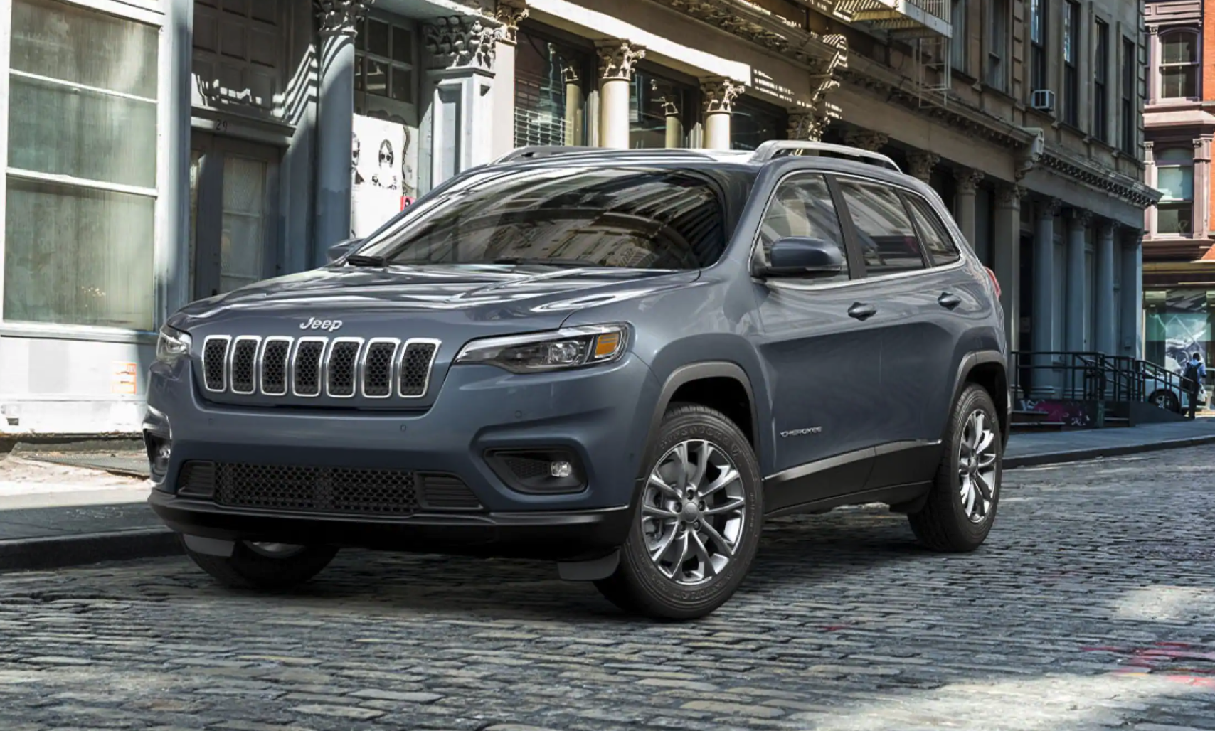 The 2021 Jeep Cherokee parked on the street