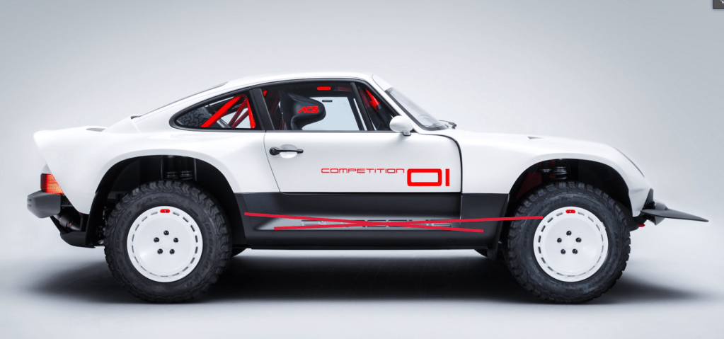 Singer ACS Porsche with "Porsche" crossed out