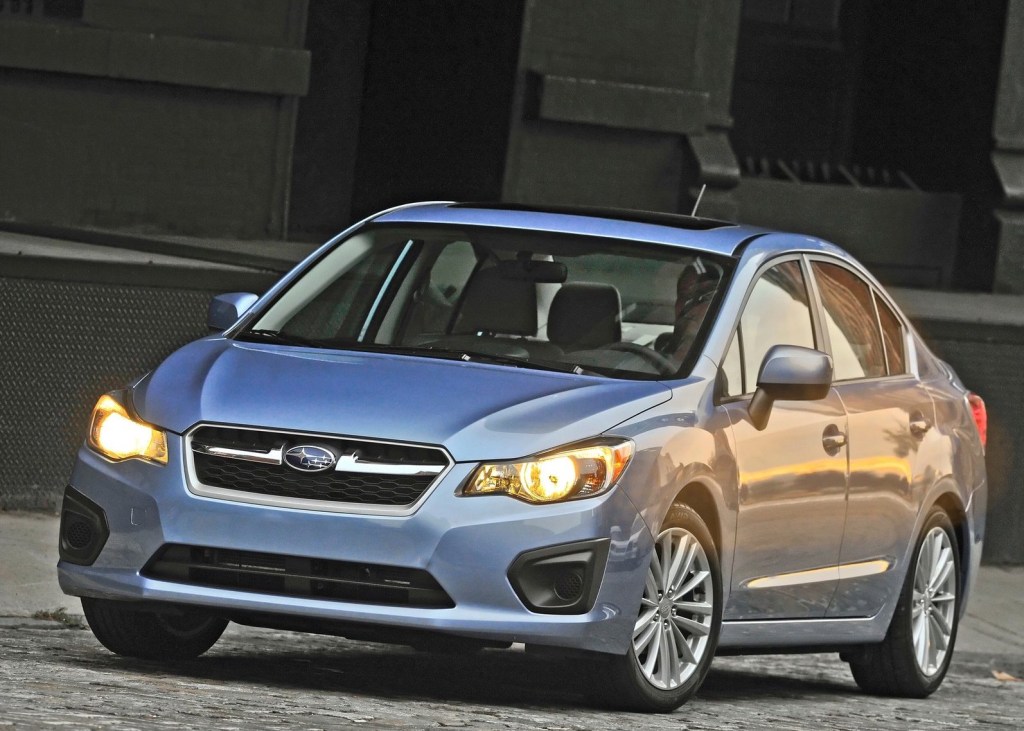 a blue 2015 Subaru Impreza