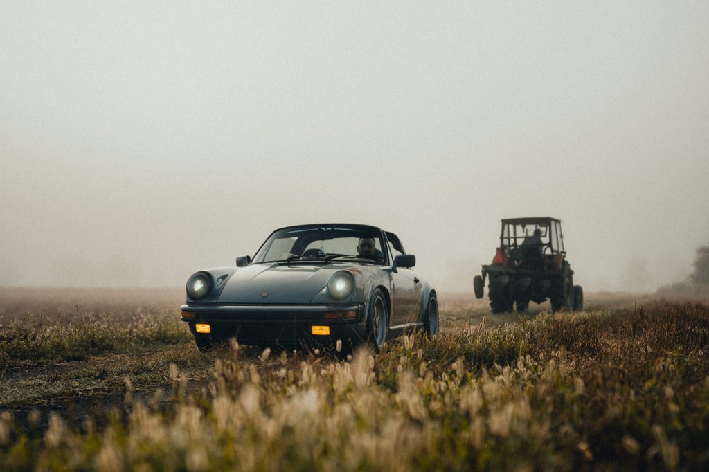 1984 Porsche 911 "Tardza" going down a rural road