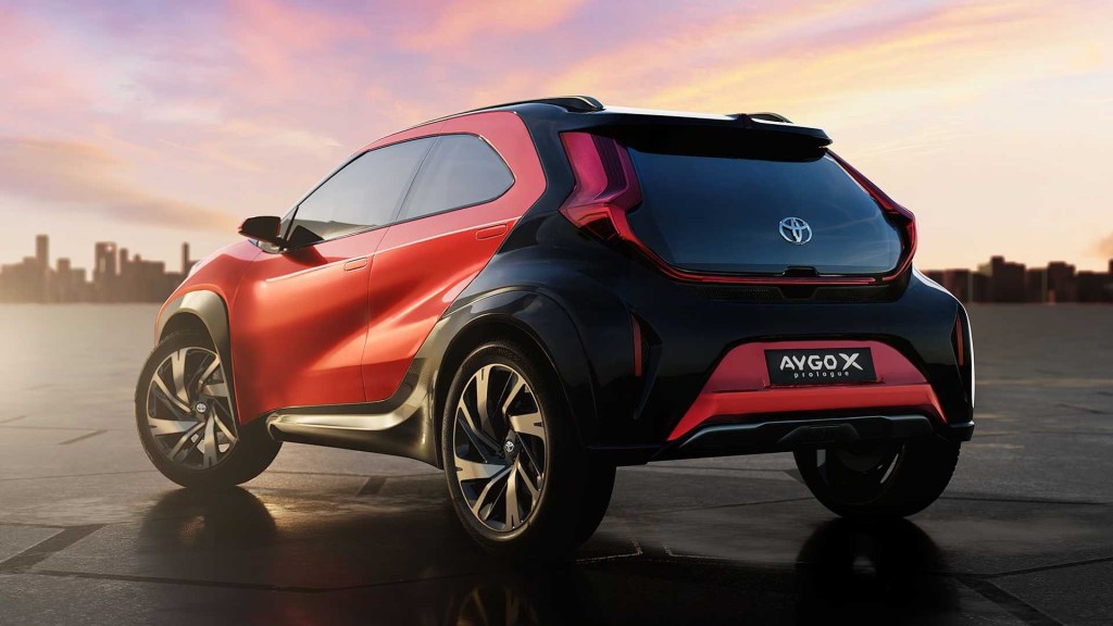 Toyota Aygo X concept rear 3/4 view