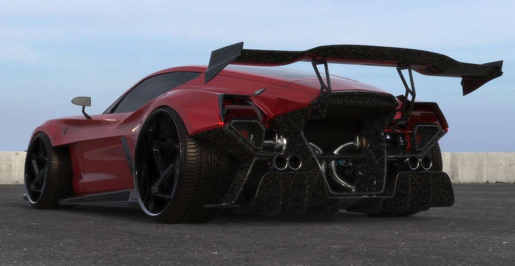 Valarra C6 Corvette rear 3/4 view