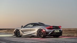 An image of a McLaren 765LT out on a private track.