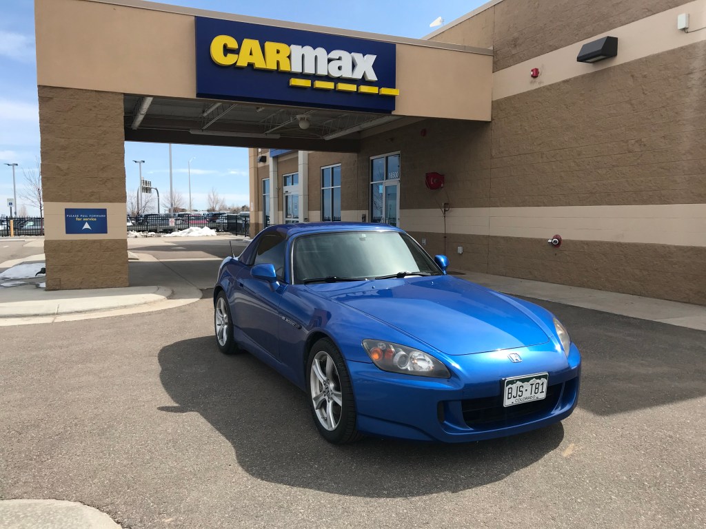 My 2008 Honda S2000 sitting in front of Carmax