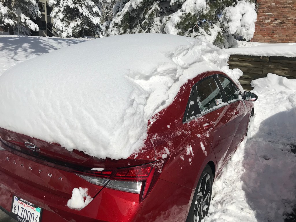 It took 20 minutes to clear off the 2021 Hyundai Elantra