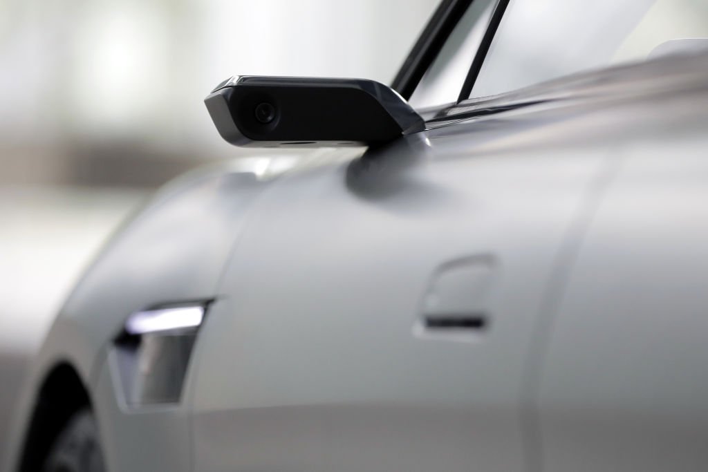 A sideview camera of a concept car