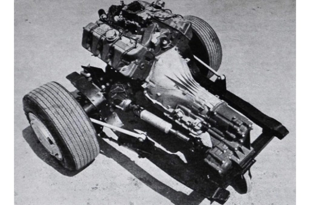 An archival image of a mid-engine Ford Mustang Boss 429.