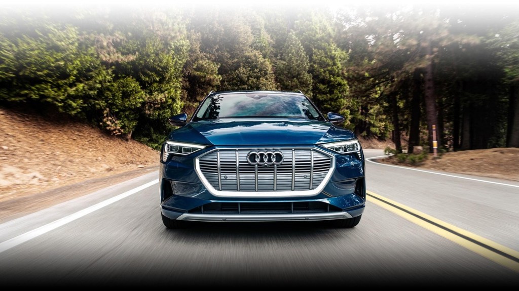 front grille view of the 2021 audi e-tron electric luxury SUV