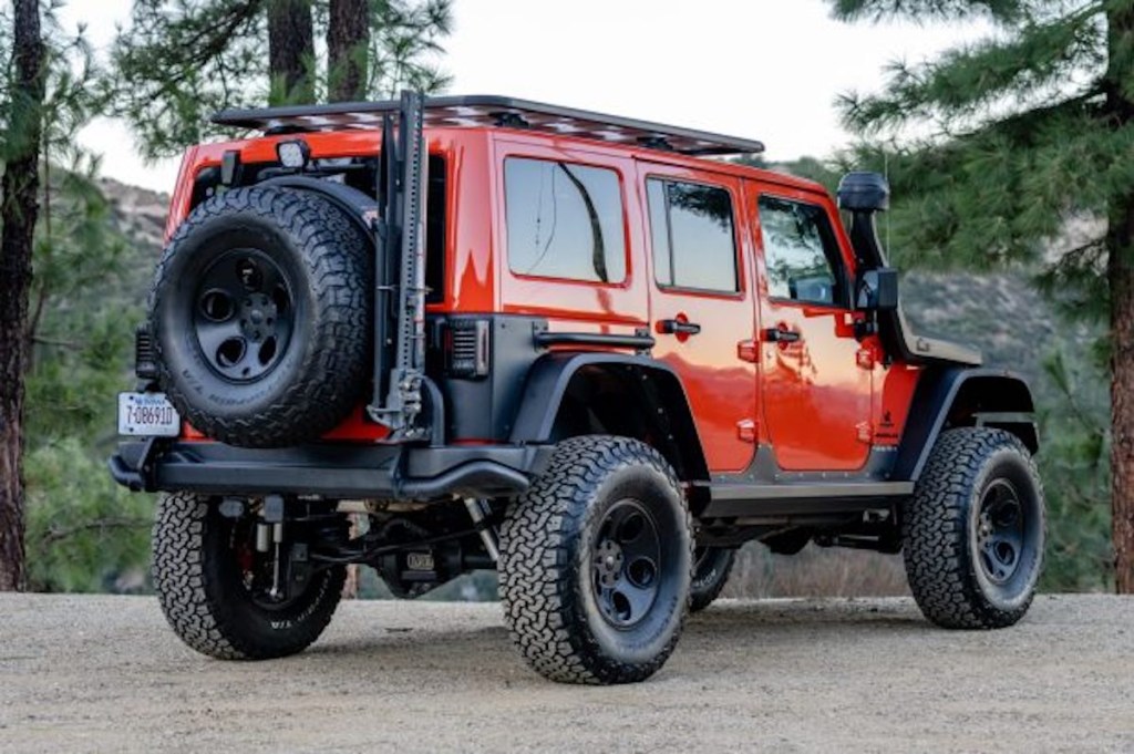 2015 AEV Jeep Wrangler with Hemi V8 conversion in the woods