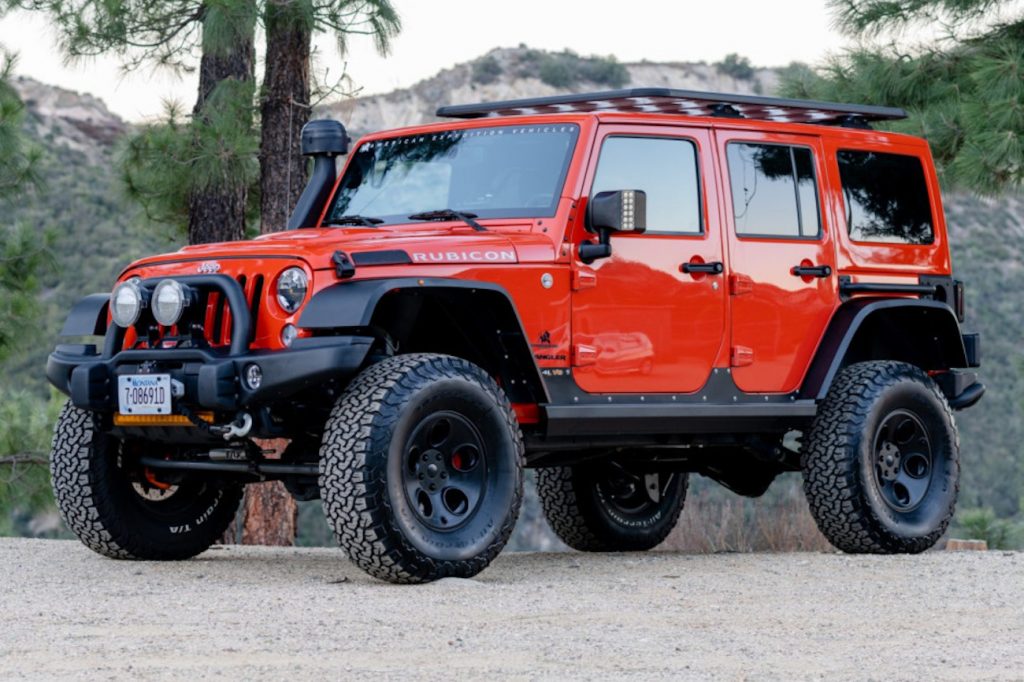 2015 AEV Jeep Wrangler with Hemi V8 conversion in the woods