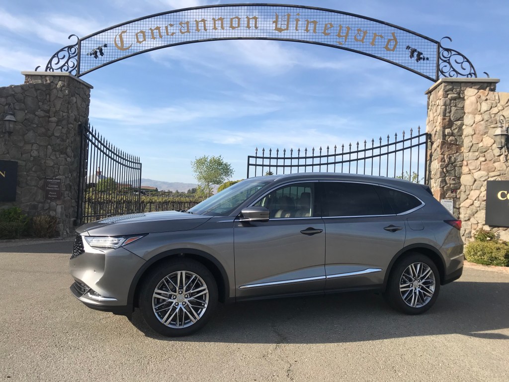 2022 MDX SH-AWD Advance posing in front of a winery