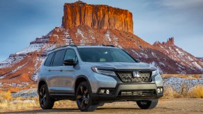 The 2021 Honda Passport parked in the wilderness