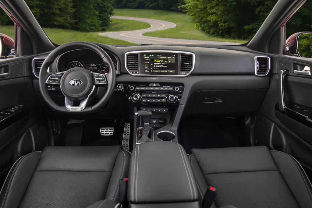 The interior of the 2021 Kia Sportage