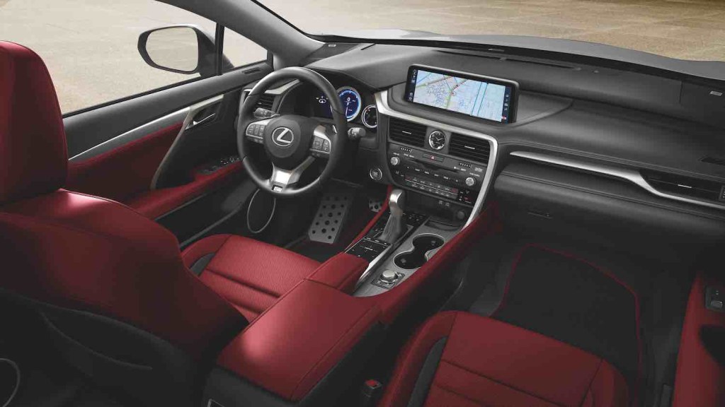 The interior of the 2021 Lexus RX.