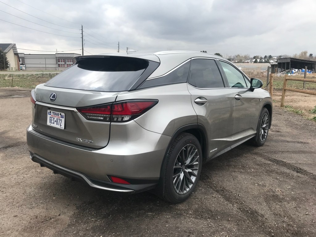 2021 Lexus RX 450h rear quarter shot