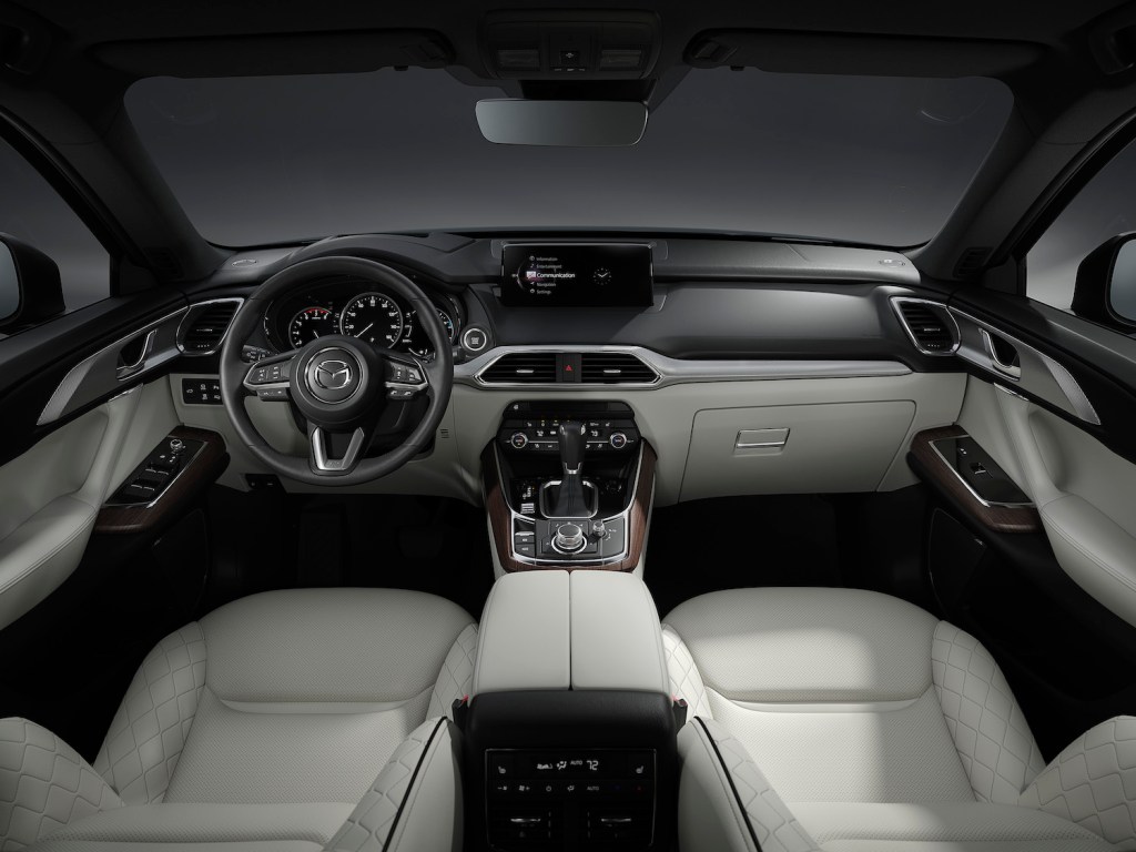 The interior of the 2021 Mazda CX-9