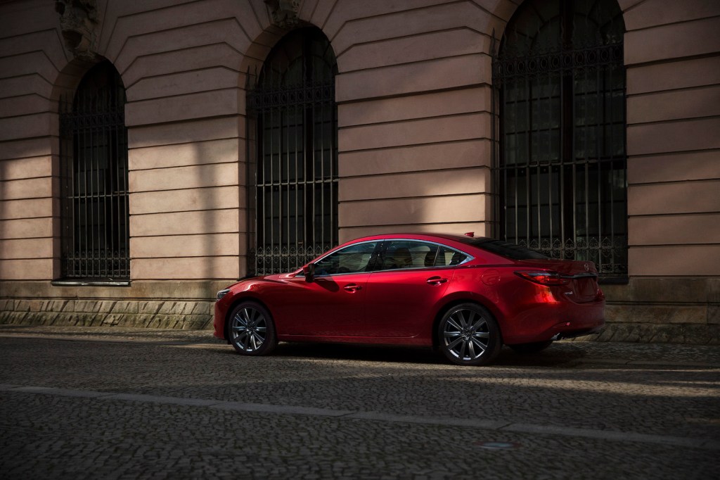 The 2021 Mazda6 parked in the shade