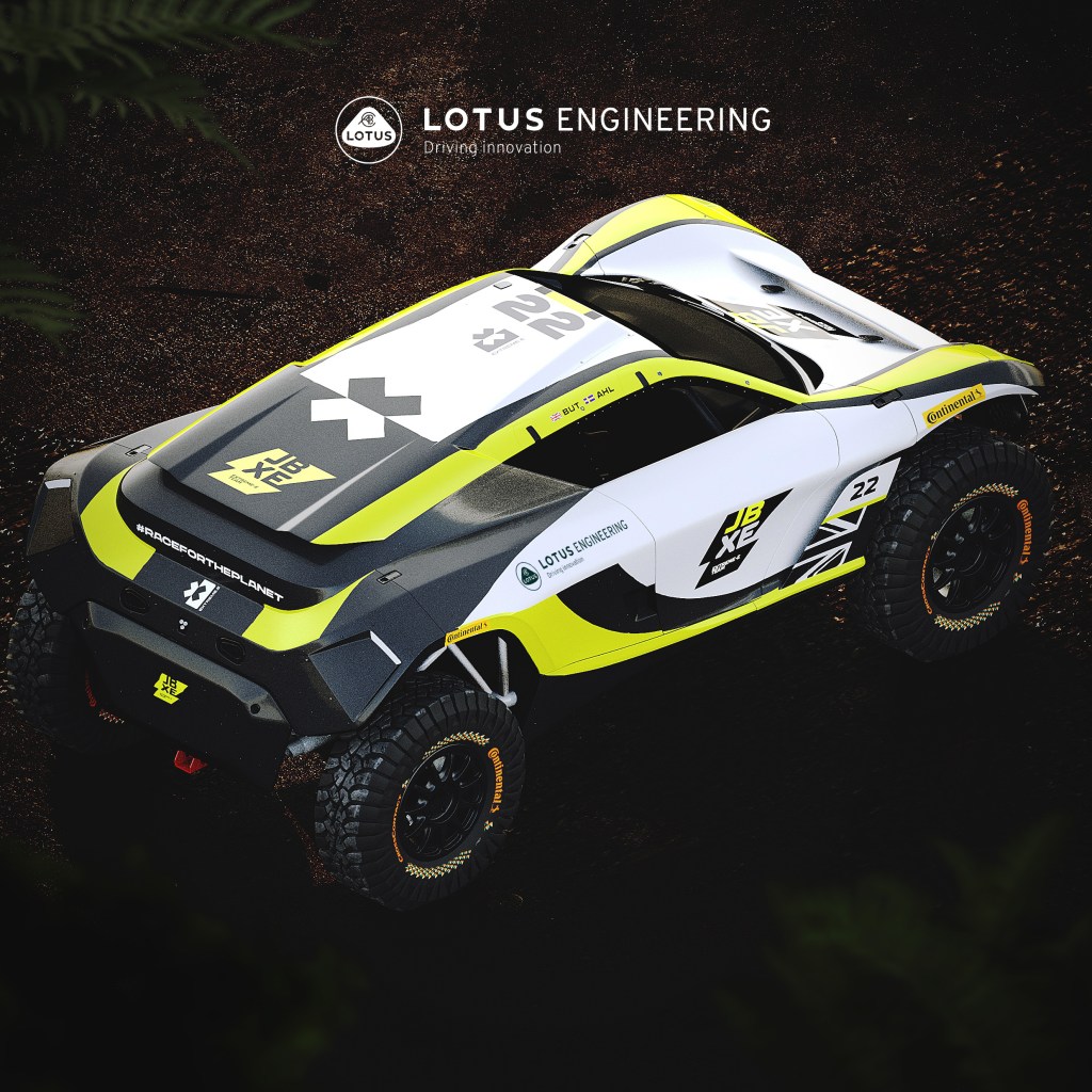 An overhead view of the new lotus off-road racecar