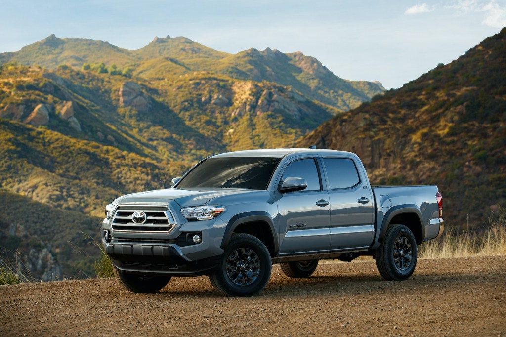 2021 Toyota Tacoma parked on the trails