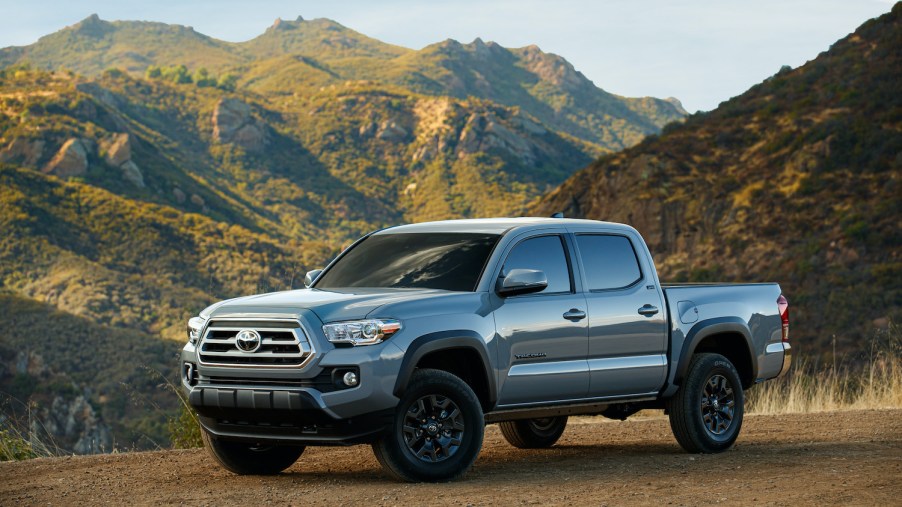 2021 Toyota Tacoma parked on the trails