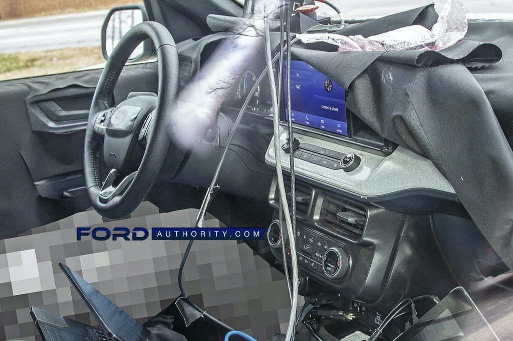 2022 Ford Maverick Interior Spy Shot