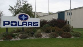 The Polaris sign outside of an corporate facility