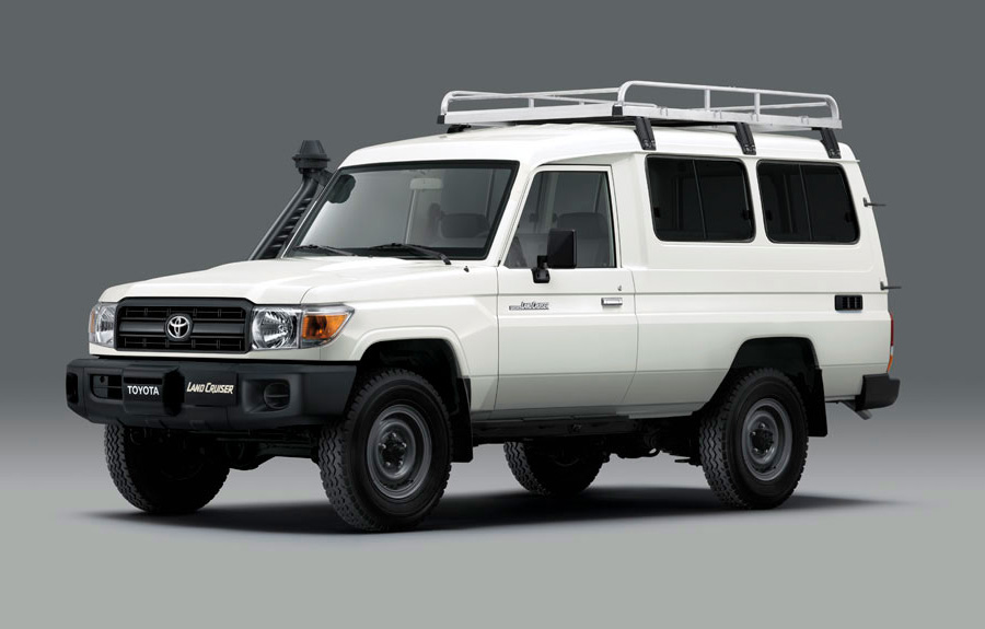 refrigerated Toyota Land Cruiser 78 prepped for the delivery of vaccinations