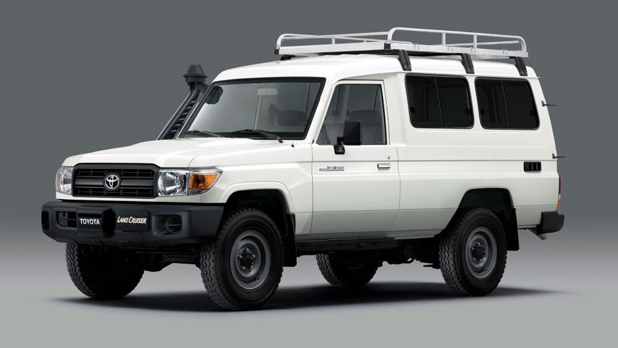 refrigerated Toyota Land Cruiser 78 prepped for the delivery of vaccinations