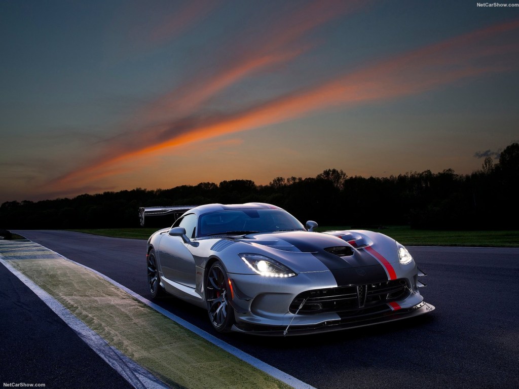 An image of a Dodge Viper out on a race track.