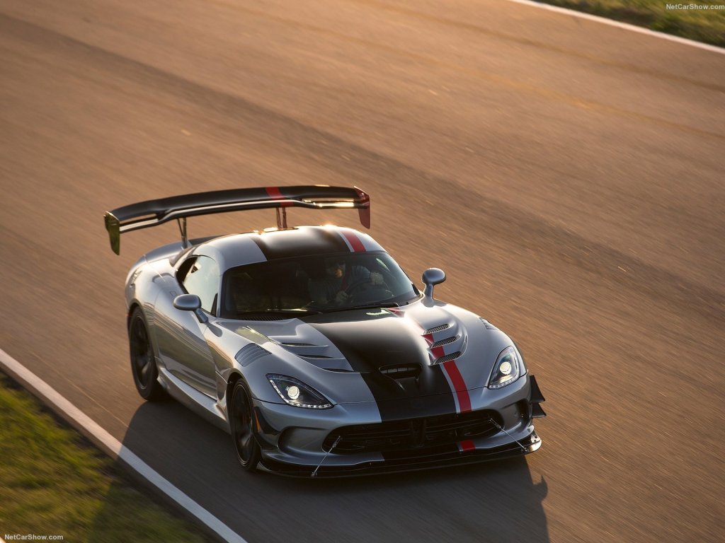 An image of a Dodge Viper out on a race track.