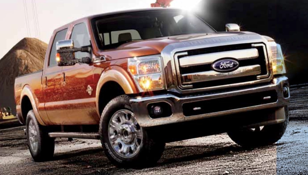a 2012 ford F-350 pickup truck showing off its wide stance 