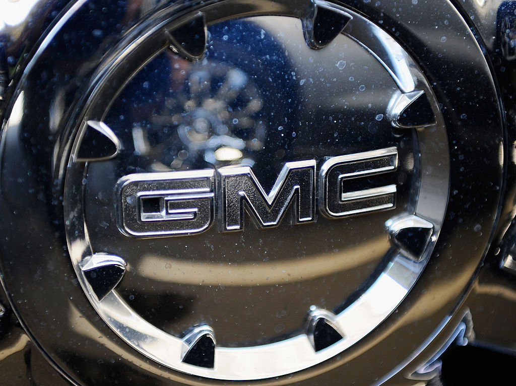 close up of GMC hubcap