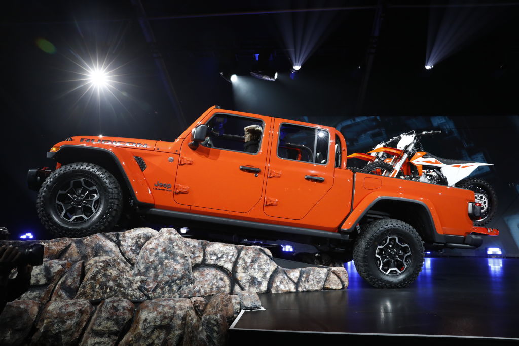 A 2020 Jeep Gladiator on display