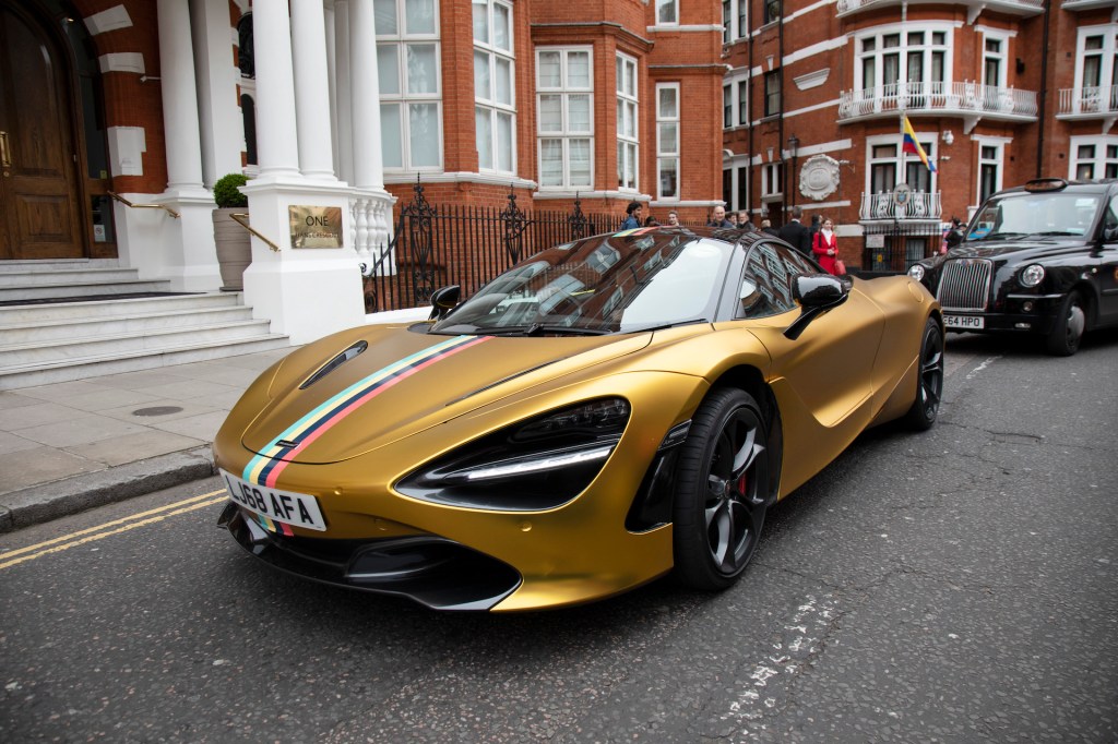 An image of a McLaren 720S parked outside.