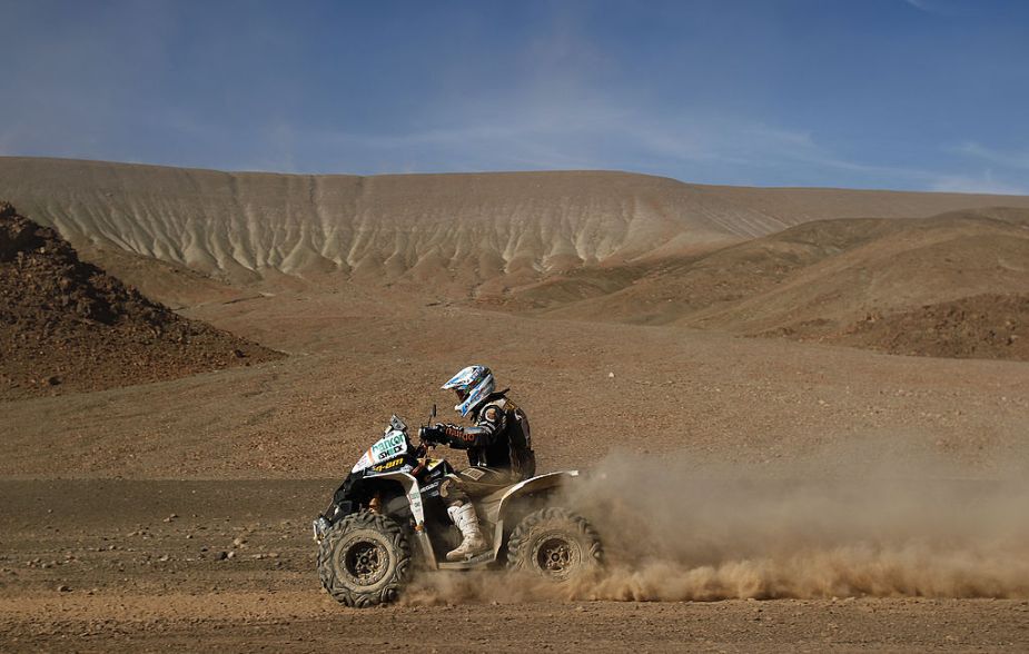 a can-am in the desert