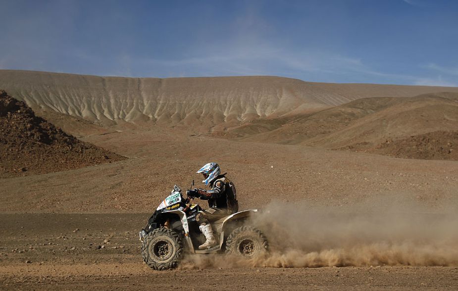 a can-am in the desert