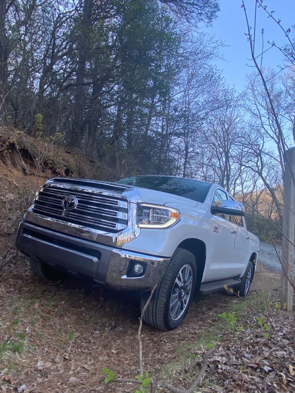 The 2021 Toyota Tundra 1794 Edition off-roading 