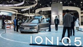 A Hyundai Ioniq 5 SUV ok display