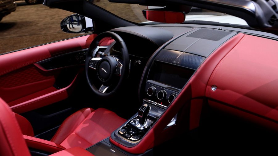 2020 Jaguar F-Type interior is on display at the 112th Annual Chicago Auto Show