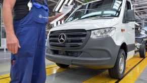 Commercial vehicles of the Sprinter type are built at the Mercedes-Benz AG Ludwigsfelde plant