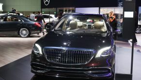 The Mercedes-Maybach S-Class sedan vehicle is displayed during AutoMobility LA ahead of the Los Angeles Auto Show