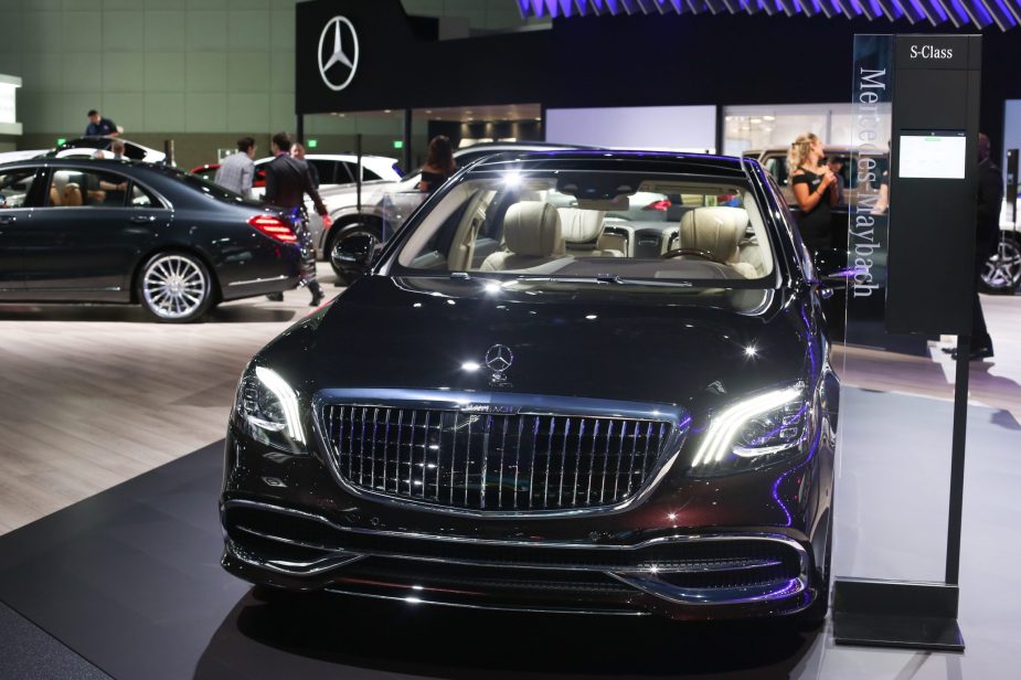 The Mercedes-Maybach S-Class sedan vehicle is displayed during AutoMobility LA ahead of the Los Angeles Auto Show