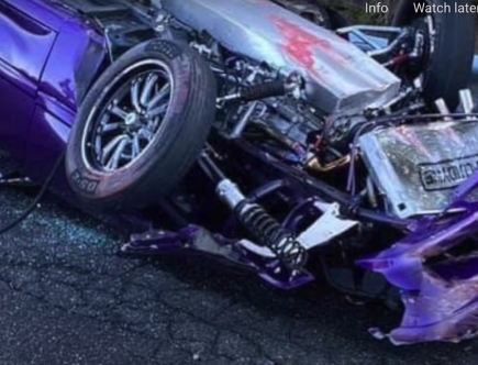 Watch: Mustang Gets Ripped In Half At No Prep Drag Race
