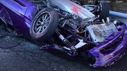 Watch: Mustang Gets Ripped In Half At No Prep Drag Race