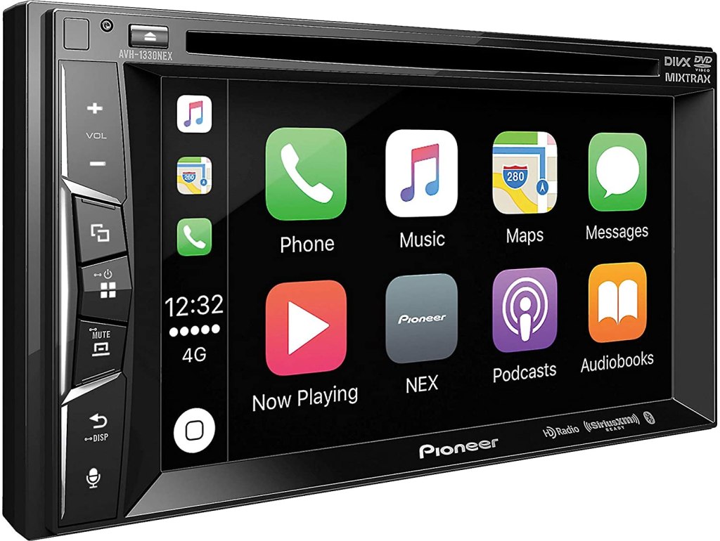 A shot of the Pioneer AVH-1330 NEX head unit that's HD Radio compatible